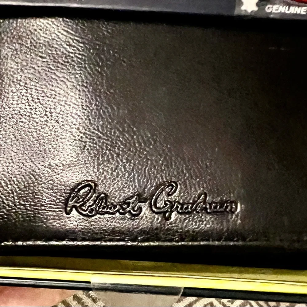 NEW Robert Graham Wallet Black Leather RFID Card Holder. Father's Day $78.00